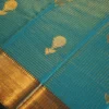 Peacock Blue Fancy Silk Saree with Premium Zari Border