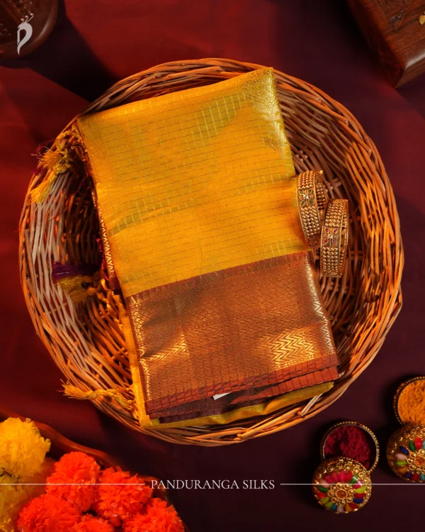 Yellow Fancy Silk Saree with Rich Zari Border for Women Yellow Fancy Silk Saree with Rich Zari Border for Women