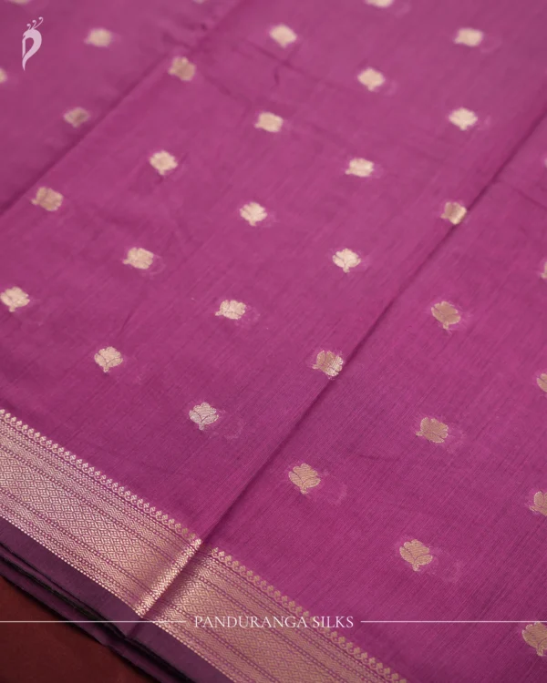 Purple Soft Cotton Saree with Traditional Zari Border for Women Purple Soft Cotton Saree with Traditional Zari Border for Women