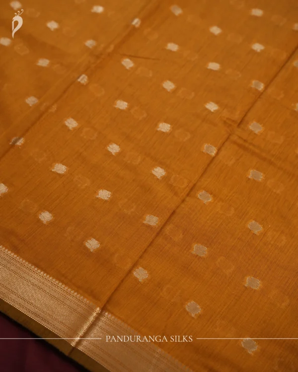 PSSC03.2 Mustard Soft Cotton Saree with Elegant Woven Zari Border