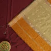 PSSC03.3 Mustard Soft Cotton Saree with Elegant Woven Zari Border