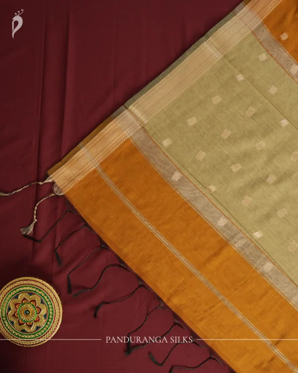 PSSC03.3 Mustard Soft Cotton Saree with Elegant Woven Zari Border