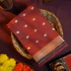 Maroon Soft Cotton Saree with Rich Traditional Zari Border