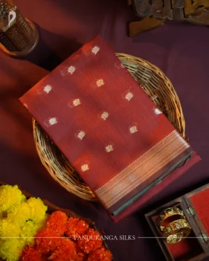 PSSC06.1 Maroon Soft Cotton Saree with Rich Traditional Zari Border