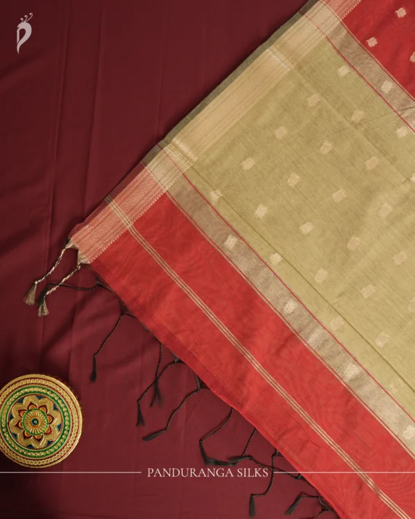 Maroon Soft Cotton Saree with Rich Traditional Zari Border