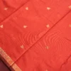PSSC14.2 Brick Red Soft Cotton Saree with Elegant Zari Border Women