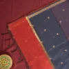 PSSC14.3 Brick Red Soft Cotton Saree with Elegant Zari Border Women