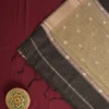 PSSC15.3 Black Soft Cotton Saree with Premium Woven Zari Border Women