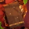 PSSC17.1 Coffee Brown Soft Cotton Saree with Rich Zari Border Women
