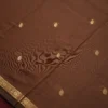 PSSC17.2 Coffee Brown Soft Cotton Saree with Rich Zari Border Women