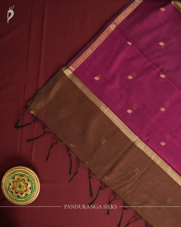 PSSC17.3 Coffee Brown Soft Cotton Saree with Rich Zari Border Women
