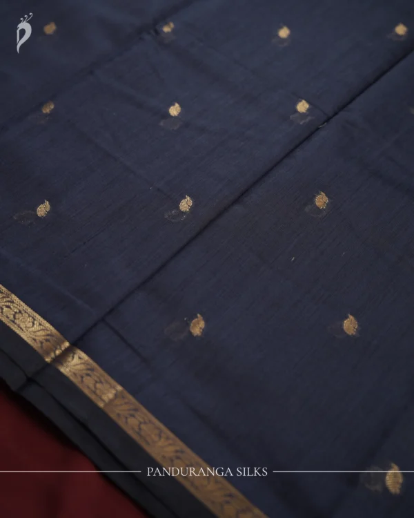 PSSC21.2 Dark Blue Soft Cotton Saree with Designer Zari Border Women