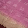 PSTS04.2 Pink Tussar Silk Saree with Silver Border and Elegant Design26