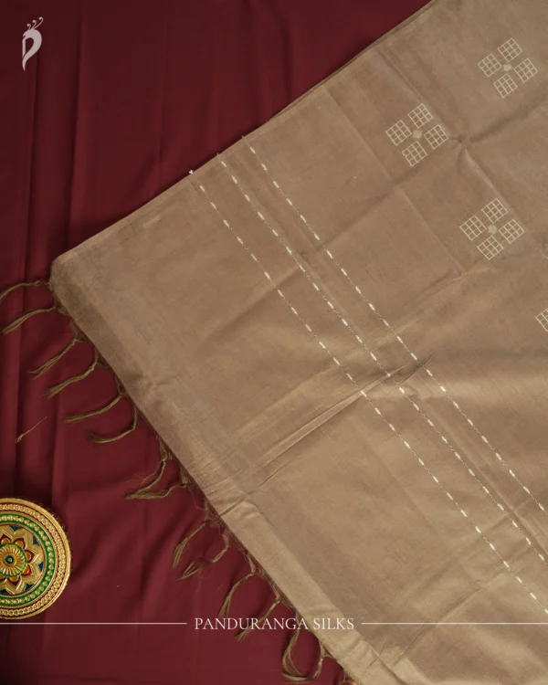 PSTS05.3 Sky Blue Tussar Silk Saree with Silver Border for Women26